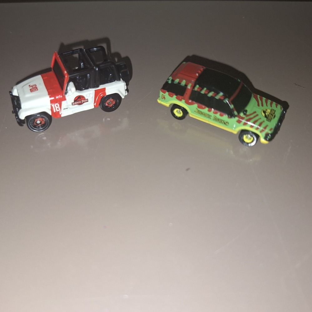 1992 Micro Jurassic Park Ford Explorer & Jeep Wrangler Jada Toys Vehicles
